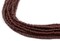 The Bead Chest 2mm Glass Seed Beads - Full Strand of Afghani Tribal Beads (Earth Brown) - Bunch of 10 Strands